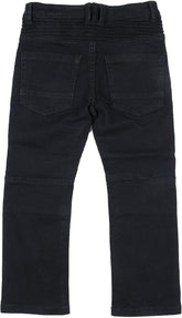 Baby Boys Toddler Jeans, Elastic Waist Biker Moto Distressed Ripped Denim Jeans for Boys & Colored Pants